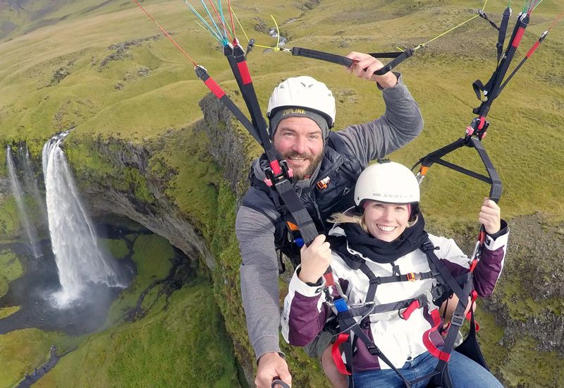 Paragliding Island Seljanlandsfoss