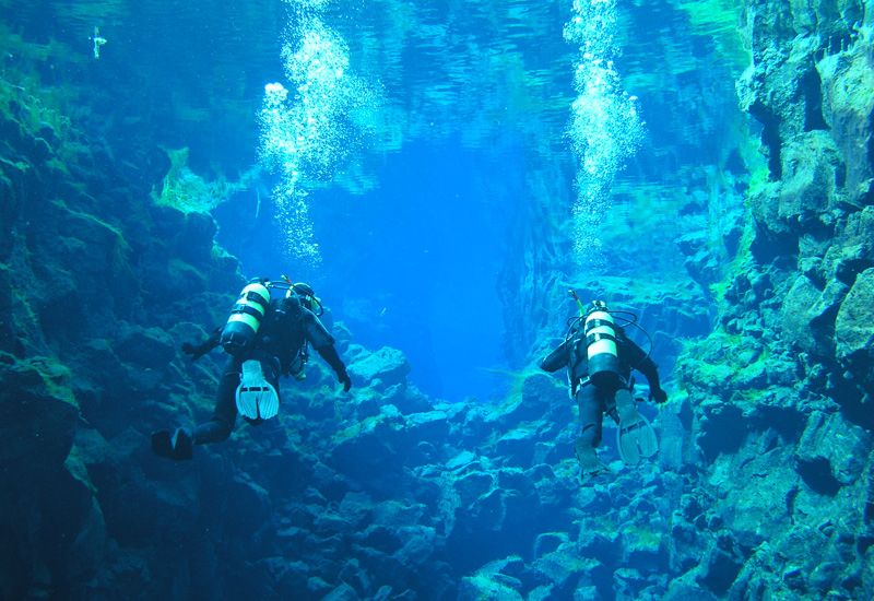 dykning Gyllene Cirkeln