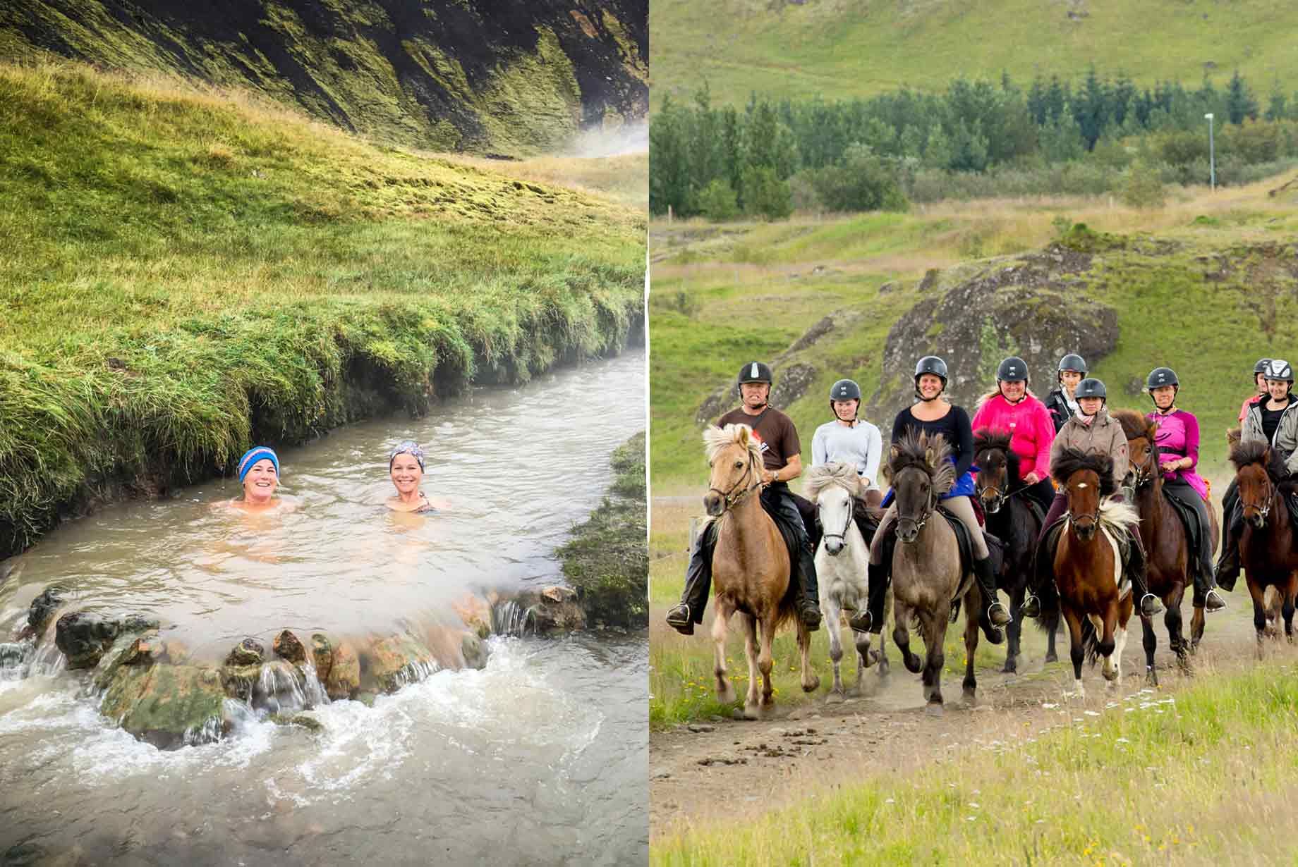 island Ridning och hotsprings