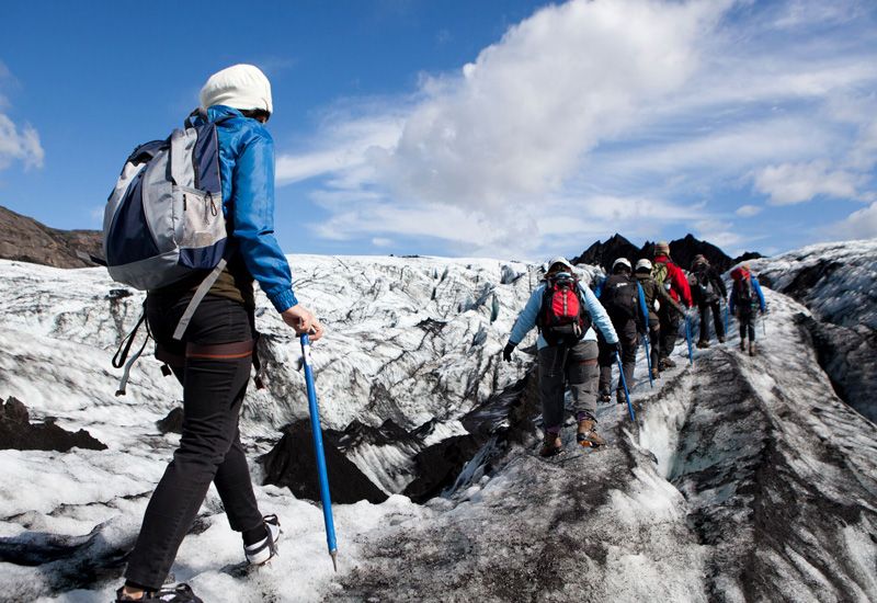 vandring på is island
