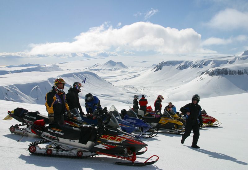 snöskotertur Langjökull glaciär