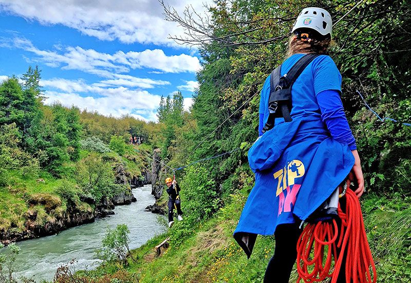 zipline tur Island norr