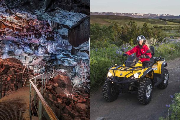 grottvandring och atv island