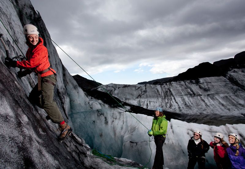 vandring och isklättring