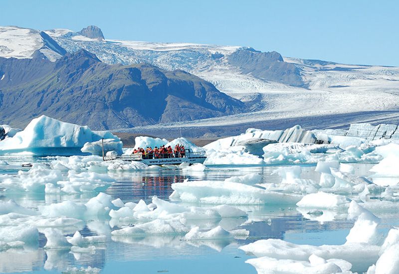 båttur glaciärsjö