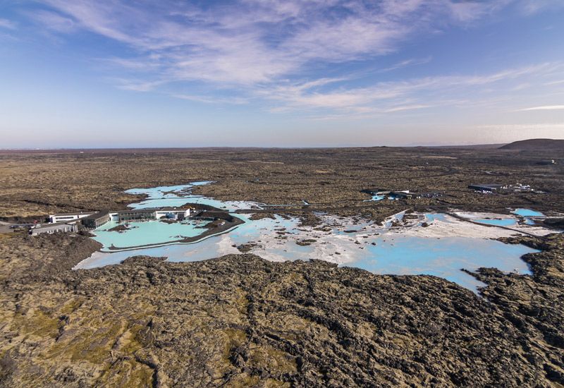 flyg över blå lagunen