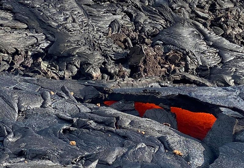 vulkanlandskap från ovan