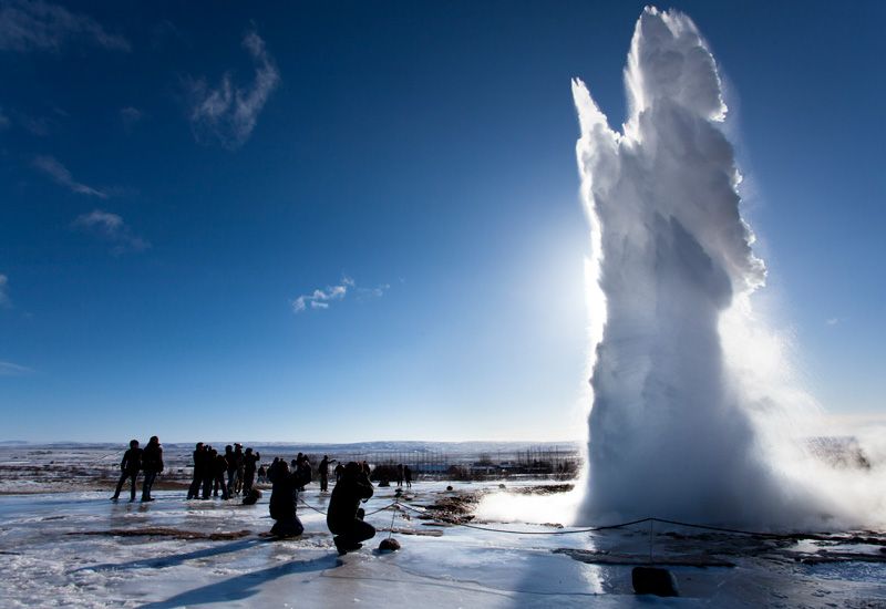 Strokkur gejser Island