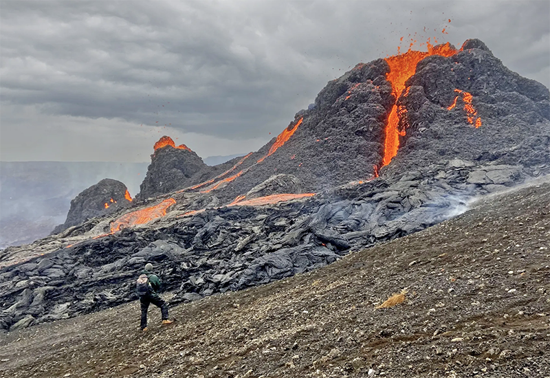 vandring till vulkan Geldingadalur