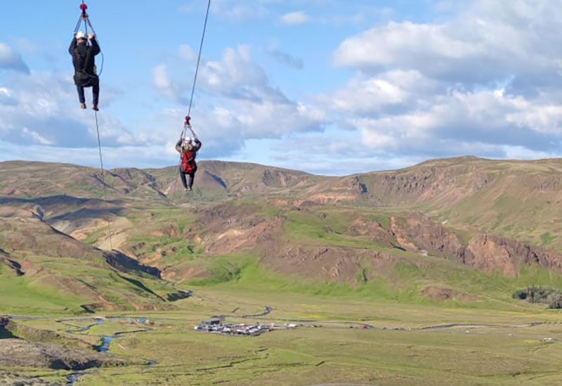 zipline nära gyllene cirkeln