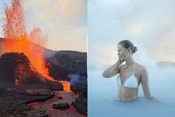 vulkanvandring och Blå Lagunen