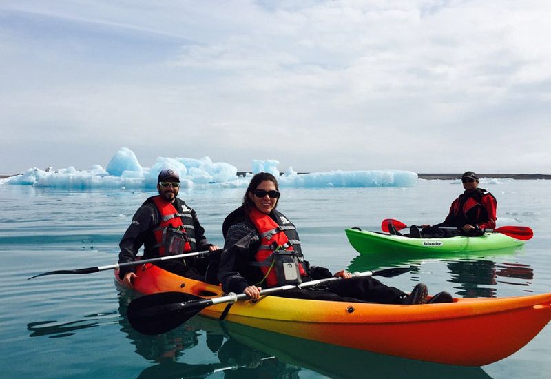 kajaktur glaciärlagun island